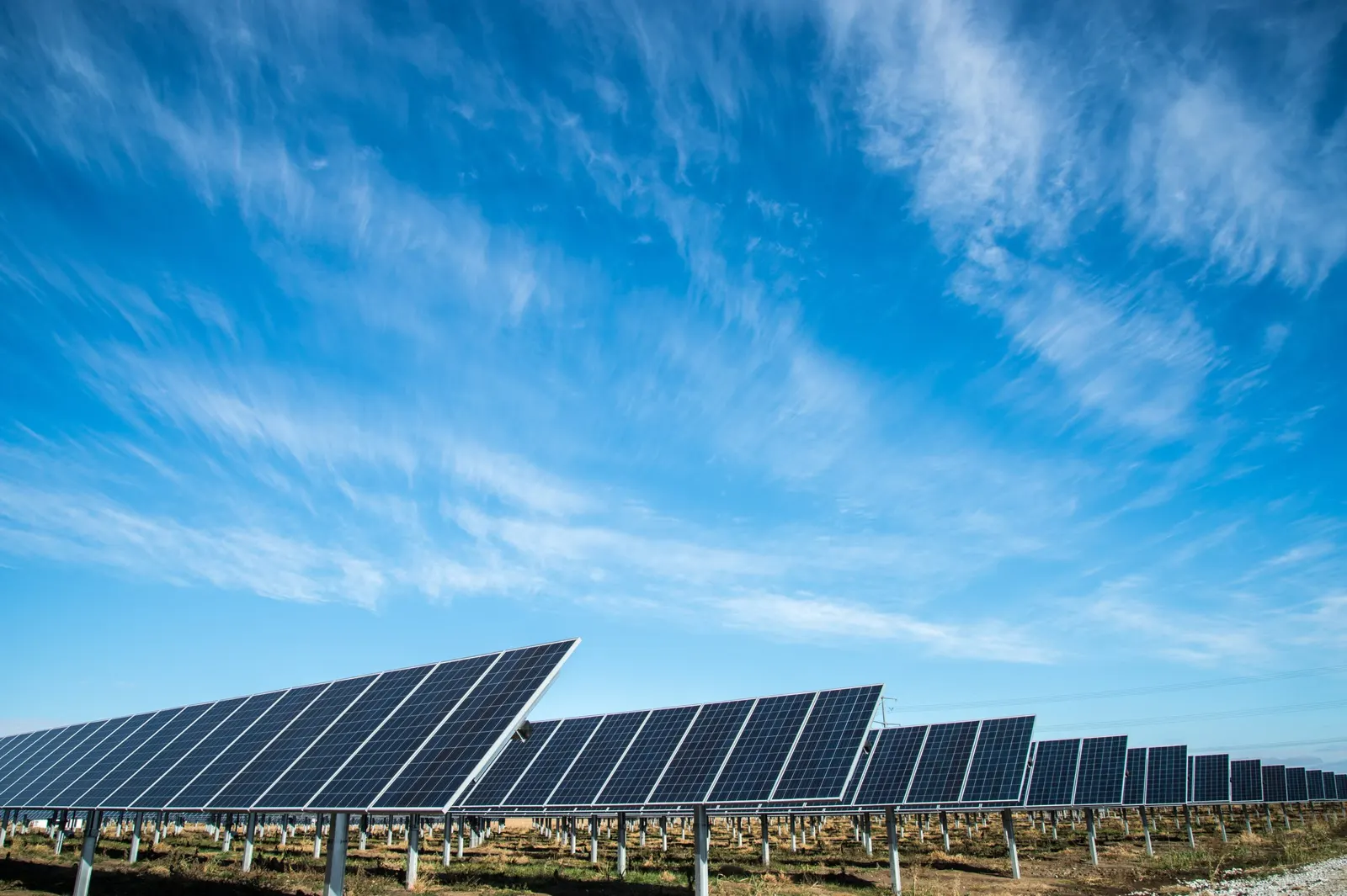 Illustrative photograph of a solar-panel installation