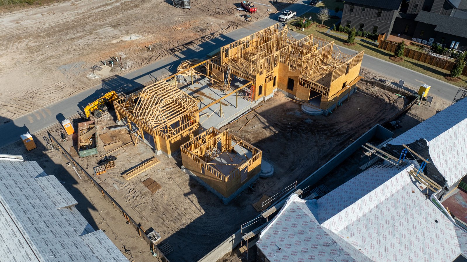 Construction progress aerial